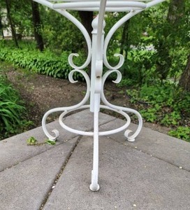 White Metal Outdoor Cafe Table