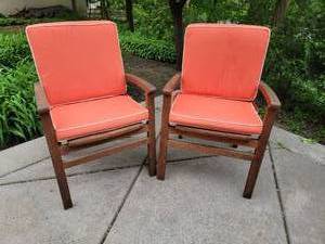 Gorgeous Teak Outdoor Patio Chairs by Homes Vintage, b