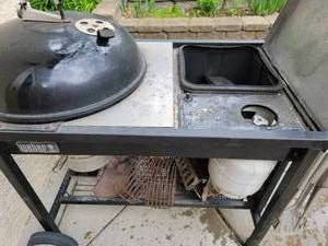 Weber Charcoal Grill with Propane Attachment