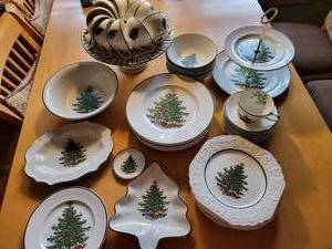 Adorable Christmas China Service by Cuthbertson