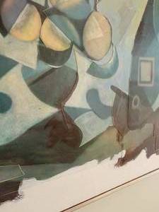 Stunning Original Modern Fine Art Collage by Arnold Herstand - Double Picasso