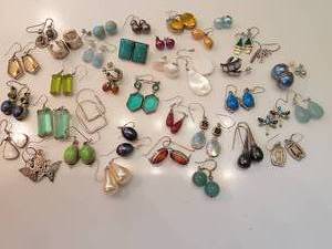 Sterling  Gemstone  Pearl Earring Collection