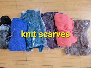 Collection of 6 Knit Scarves  New