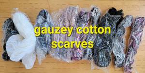 Collection of 9 Gauzey Scarves  New