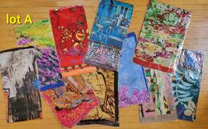 Collection of Colorful Scarves  New  Lot a