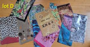 Collection of Colorful Scarves  New  Lot d
