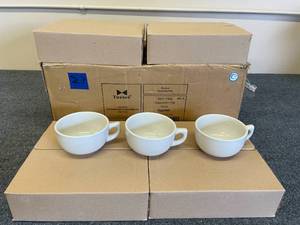 lot 23 image: Lot of 19 Tuxton Large Cappuccino Latte Cups