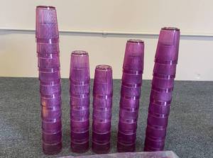 lot 52 image: Lot of 45 Purple Plastic Beverage Cups