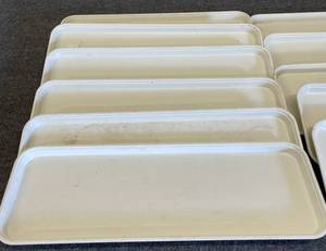 lot 58 image: Lot of 11 Cambro Market Long Bakery Trays