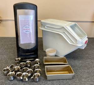 lot 63 image: Various Commercial Restaurant Supplies-Creamer Cups, Loaf Pans and More