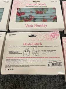 lot 70 image: 8 Vera Bradley 100% Cotton-Behind Head Face Masks