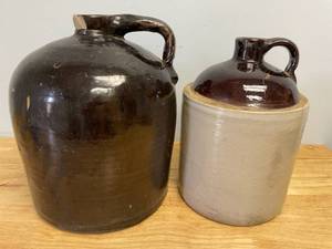 lot 57 image: Lot of 2 Whiskey Crocks