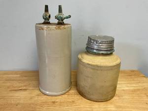 lot 58 image: Lot of 2 Vintage Crock Jugs
