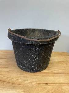 lot 81 image: Vintage Rubber Slop Bucket with Handle