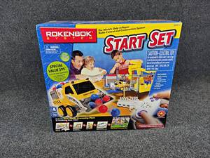 lot 102 image: ROKENBOK System Rok Works Start Set - Model 34111 - Expandable Radio Control Construction System - New in Box - Deck Plates are Compatible with Legos