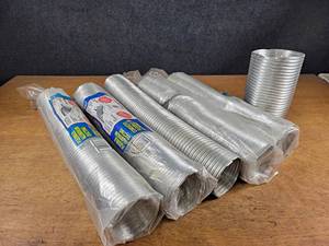 Large Lot of 4 Aluminum Flexible Ducting - Packages are 8 Each