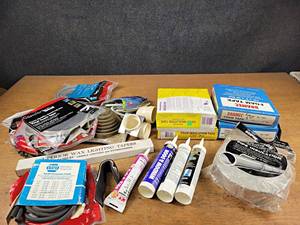 Large Lot of Assorted Foam Tape, Sealer and More