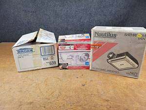 Motion Security Light, BROAN Wall Cap and Nautilus Bathroom Fan