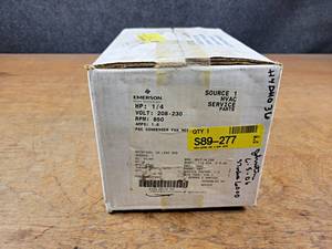 New Old Stock - Emerson Electric Motor - 14hp, 208-230V - Part No. S89-277