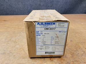 New Old Stock - AO Smith Electric Motor - 15hp, 208-230V - Part No. OMC6517