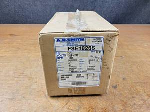 New Old Stock - AO Smith Electric Motor - 14hp, 208-230V - Part No. FSE1026S