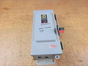 Square D 30A 600V Disconnect Switch - Type 3R - Part No. HU361AWK