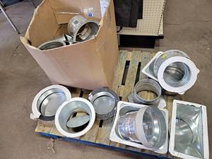 Large Lot of Ductwork Couplers, Tee Saddles and More - 3 to 10 - See Description for Inventory - NO SHIPPING