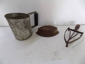 lot 75 image: Antique SifterIronIron Base