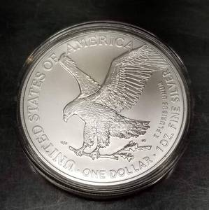 lot 13 image: 2022 AMERICAN SILVER EAGLE 1 TROY OZ .999 FINE SILVER IN AIRTITE