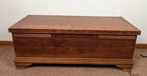 lot 54 image: Vintage West Branch Novelty Co. Cedar Chest