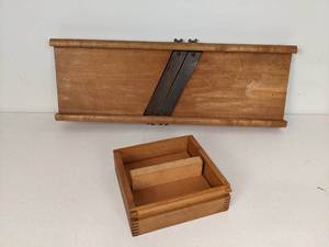 lot 95 image: Antique Wooden Kitchen Mandolin