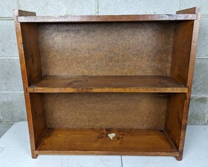 lot 111 image: Wooden Two Shelf Bookcase
