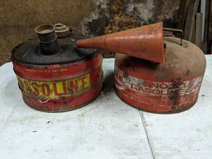 lot 180 image: Set of (2) Vintage Gasoline Cans