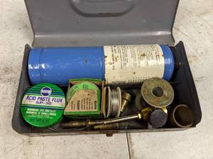 lot 169 image: Propane Torch and Accessories Acid Paste Flux, Nokorode Soldering Paste and More