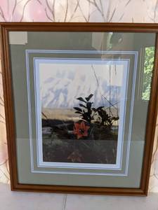 lot 90 image: Beautiful FramedDoubled Matted FloralLandscape Photo Print
