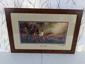 lot 94 image: Rick Kelley Autumn Red Framed Wall Art