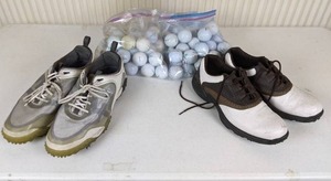 lot 42 image: Mens and Womens Foot Joy Golf Shoes and Two Bags of Golf Balls
