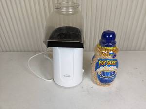 lot 117 image: Small Rival Popcorn Popper and Pop Secret Jumbo Popping Corn Kernels