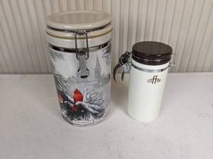 lot 110 image: Lot of (2) FoodCoffee Storage Canisters