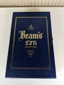 lot 118 image: Elegant Blue Jim Beam Beams 175 Months Decanter with Original Box