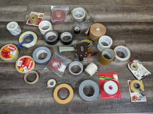 lot 156 image: Assortment of Tape Duct, Masking, Mounting, Strapping, Filament, Sealing and More