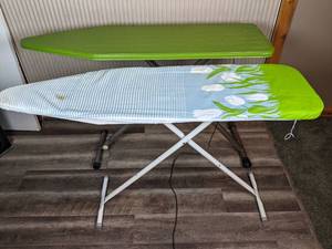 lot 160 image: Set of (2) Basic T-Leg Ironing Boards