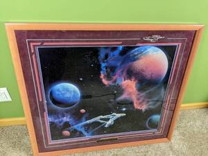 lot 169 image: Vintage Star Trek Art From the Final Frontier Second Star to the Right and Straight on Till the Morning Framed Art by Michael David West 6771450