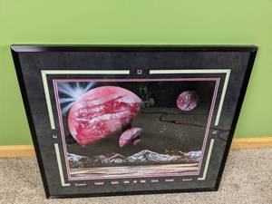lot 178 image: Vintage Space Themed Framed Art