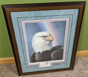 lot 181 image: James Meager The Promise American Bald Eagle Framed Print 1991
