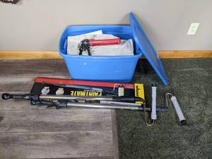 lot 202 image: Assortment of Paint Supplies Paintmate, Rollers, Roller Pads, Painters Tape and More