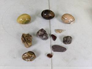 lot 231 image: Small Collection of (11) Agates and Rocks