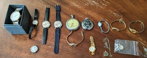 lot 154 image: Vintage & Antique 14-Piece Watch Collection (Cardinal, Timex, Ingraham, Waltham, Pulsar, Seiko, and More)