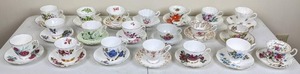 lot 155 image: Collection of 20 Bone China Teacups and Saucers