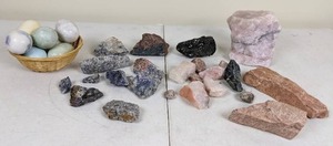 lot 160 image: Rock Collection includes 7 Stone Eggs and Other Types of Rocks